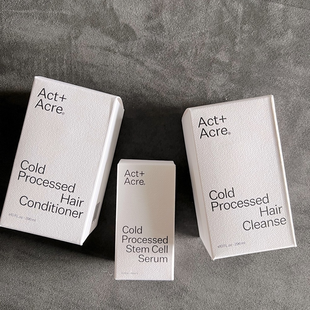 Act + Acre shampoo, conditioner & scalp serum